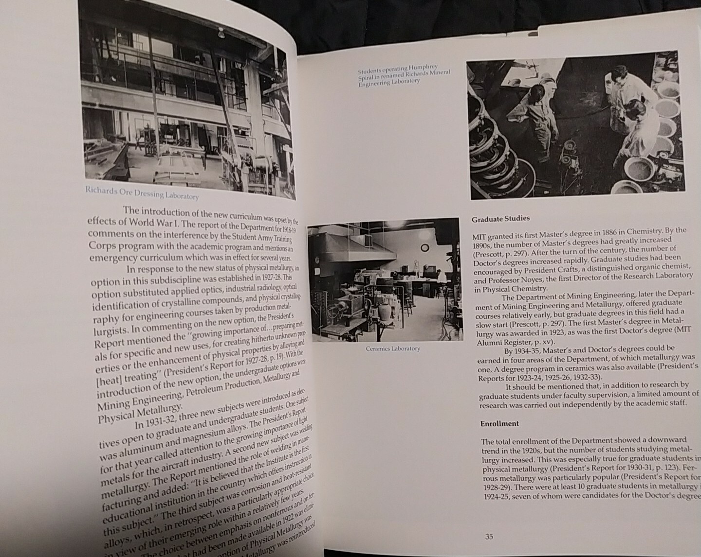 MIT HISTORY METALLURGY MATERIALS SCIENCE AND ENGINEERING 1865 TO 1988 BOSTON MA