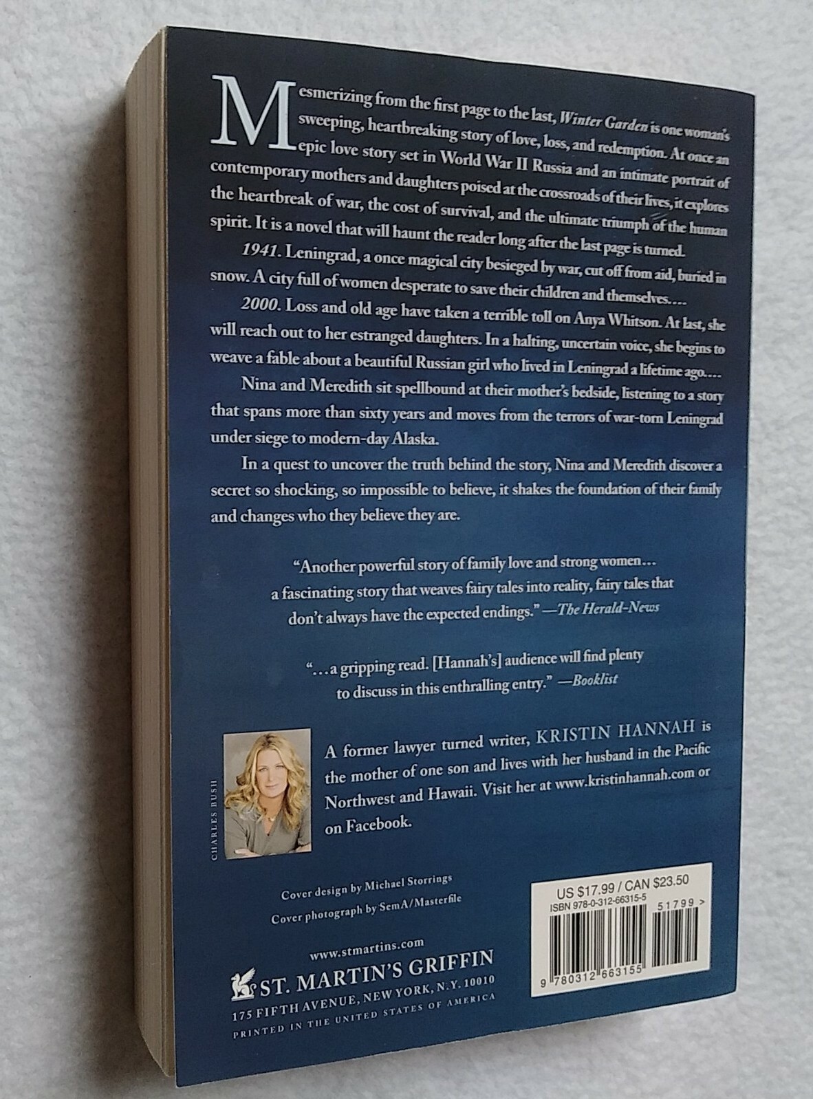 Winter Garden by Kristin Hannah 2011 Trade Paperback)