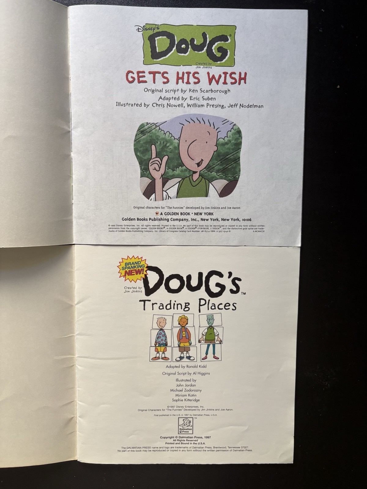 Doug Disney Books Jim Jinkins Trading Places + Gets His Wish 1997-1999