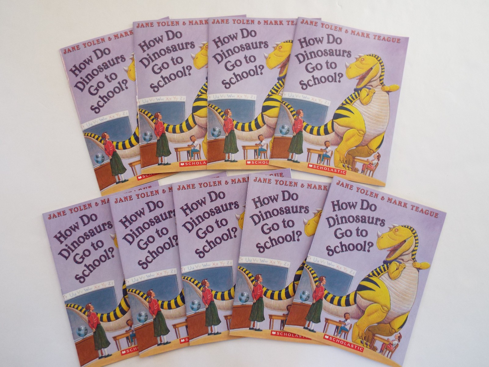 NEW Lot 9 How Do Dinosaurs Go to School? Books by Jane Yolen & Mark Teague