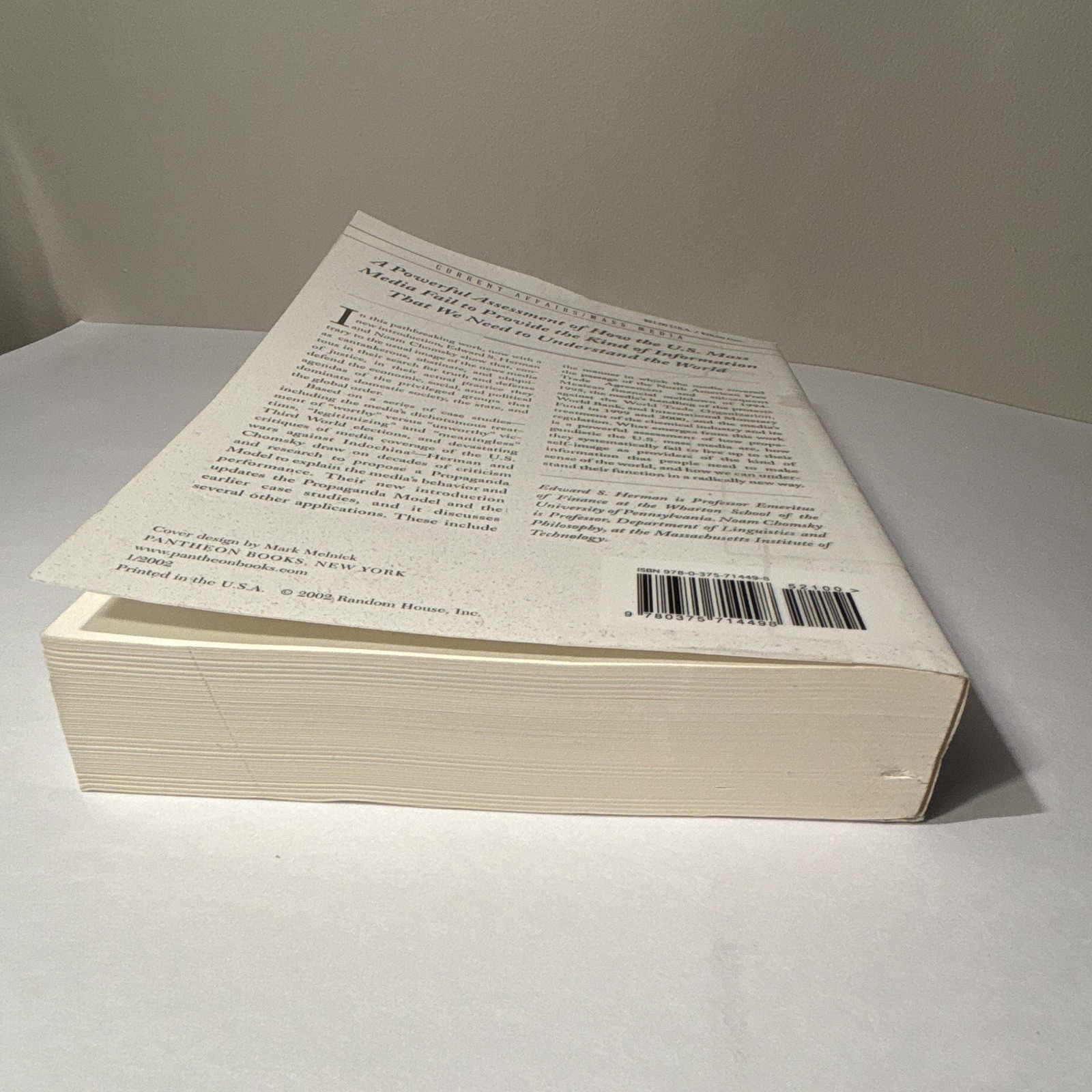 Herman & Chomsky Manufacturing Consent Paperback