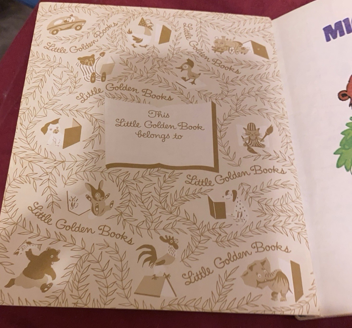 A Little Golden Book Mickey Mouse And Goofy The Big Bear Scare Vintage 1978
