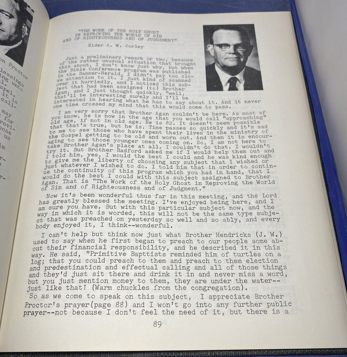 1972 54th Annual Southern States Primitive Baptist Conference Program History