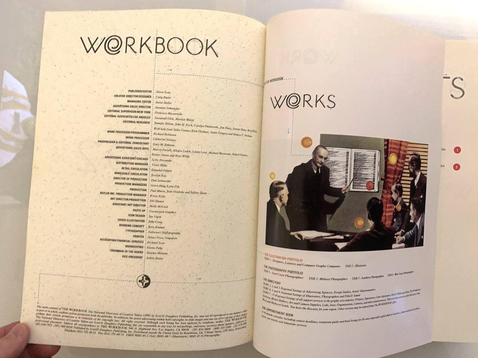 THE WORKBOOK Illustrations Nat’l Directory Of Creative Talent SCOTT 1992 1st Ed