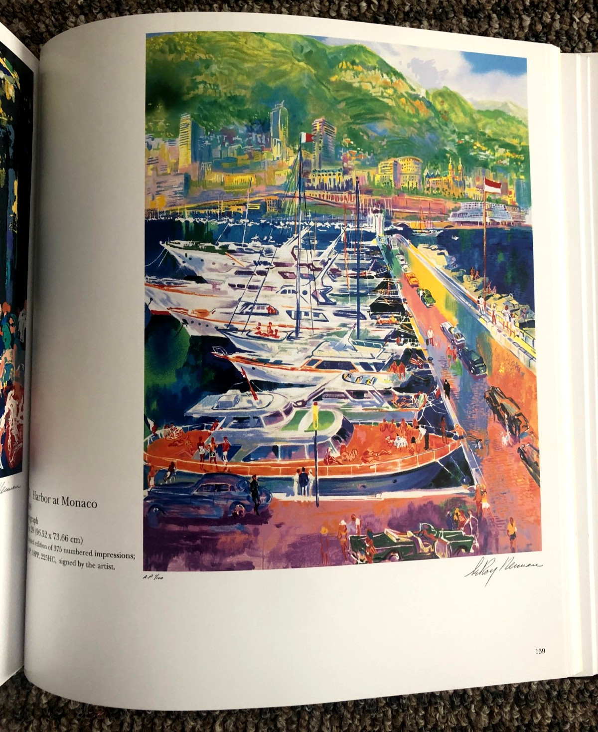 A collector’s edition: Signed, numbered, leather-bound “Prints of LeRoy Neiman”