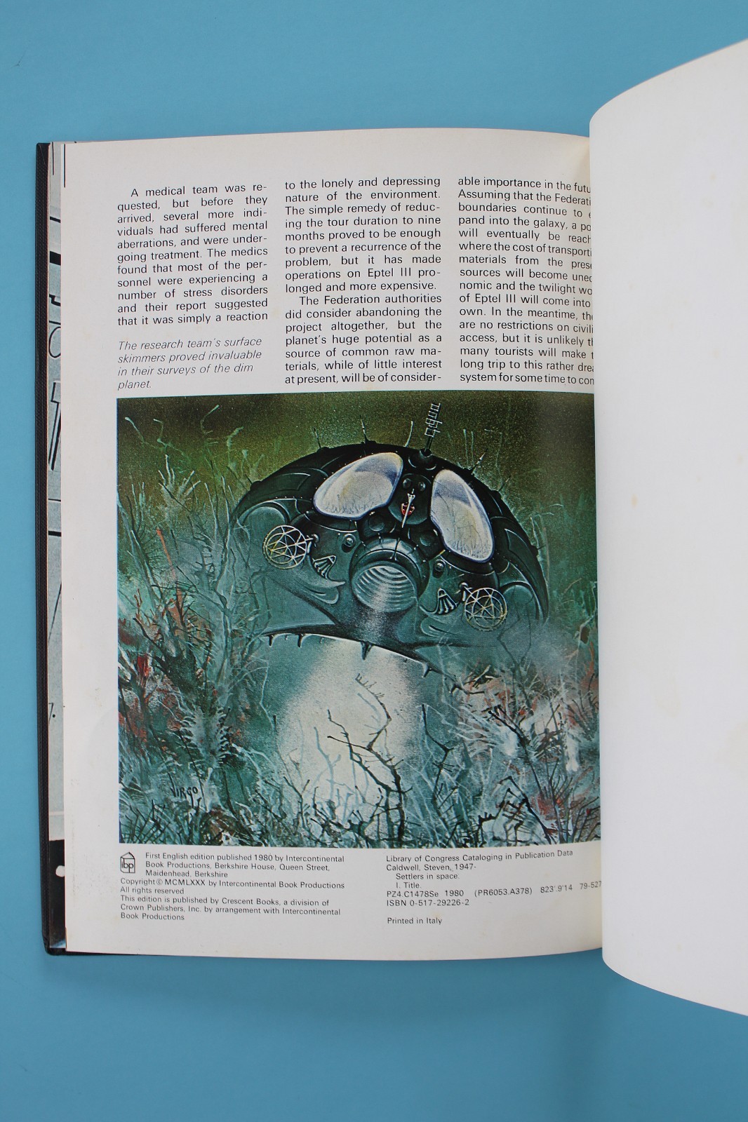 Settlers in Space by Steven Caldwell -Galactic Encounters Series 1980