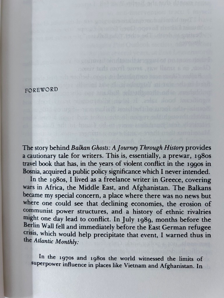 Robert D. Kaplan, Balkan Ghosts; Misha Glenny, The Balkans