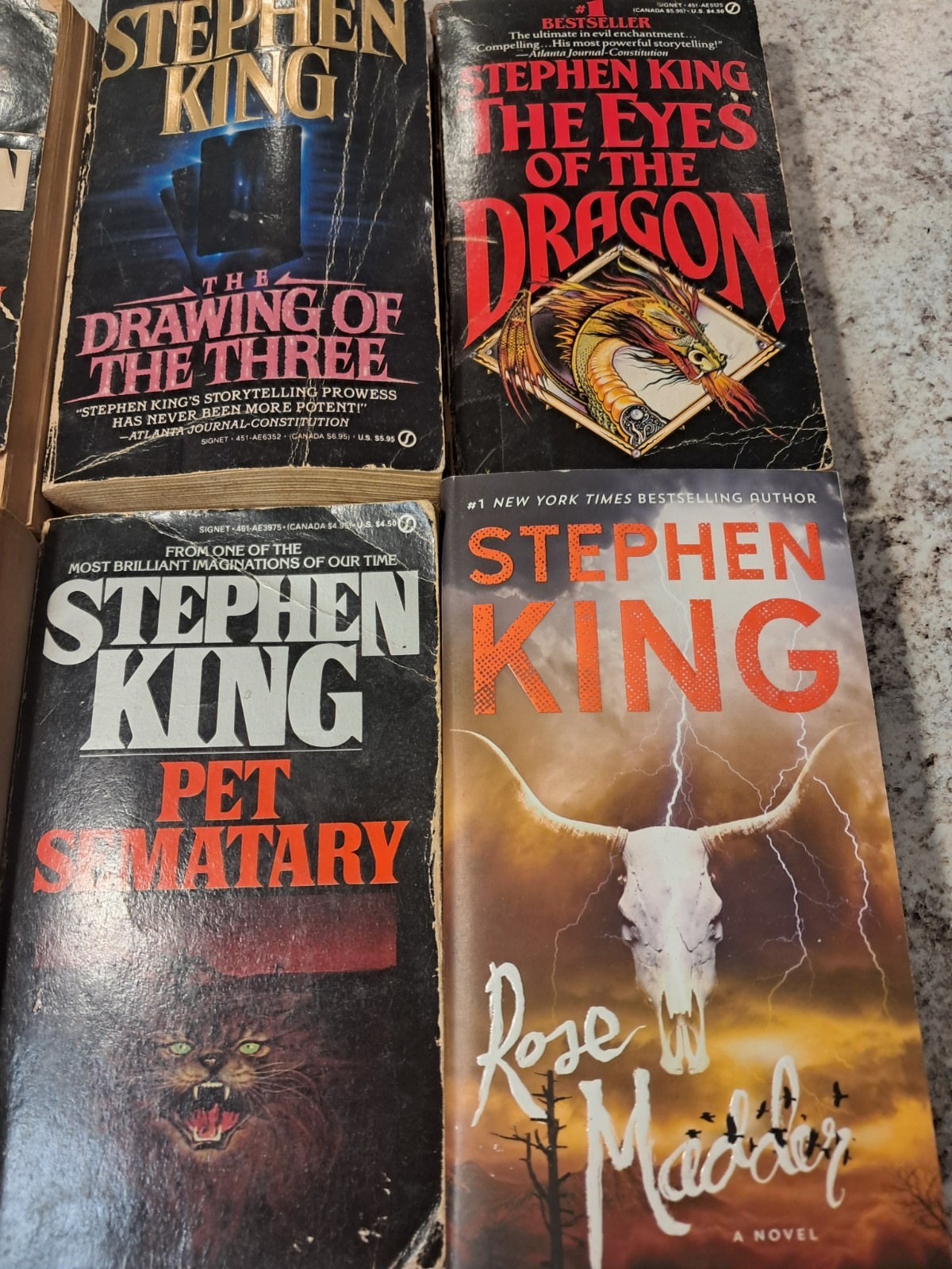 Stephen King 6 Book Lot Books Per Semetary Skeleton Crew Black House & More
