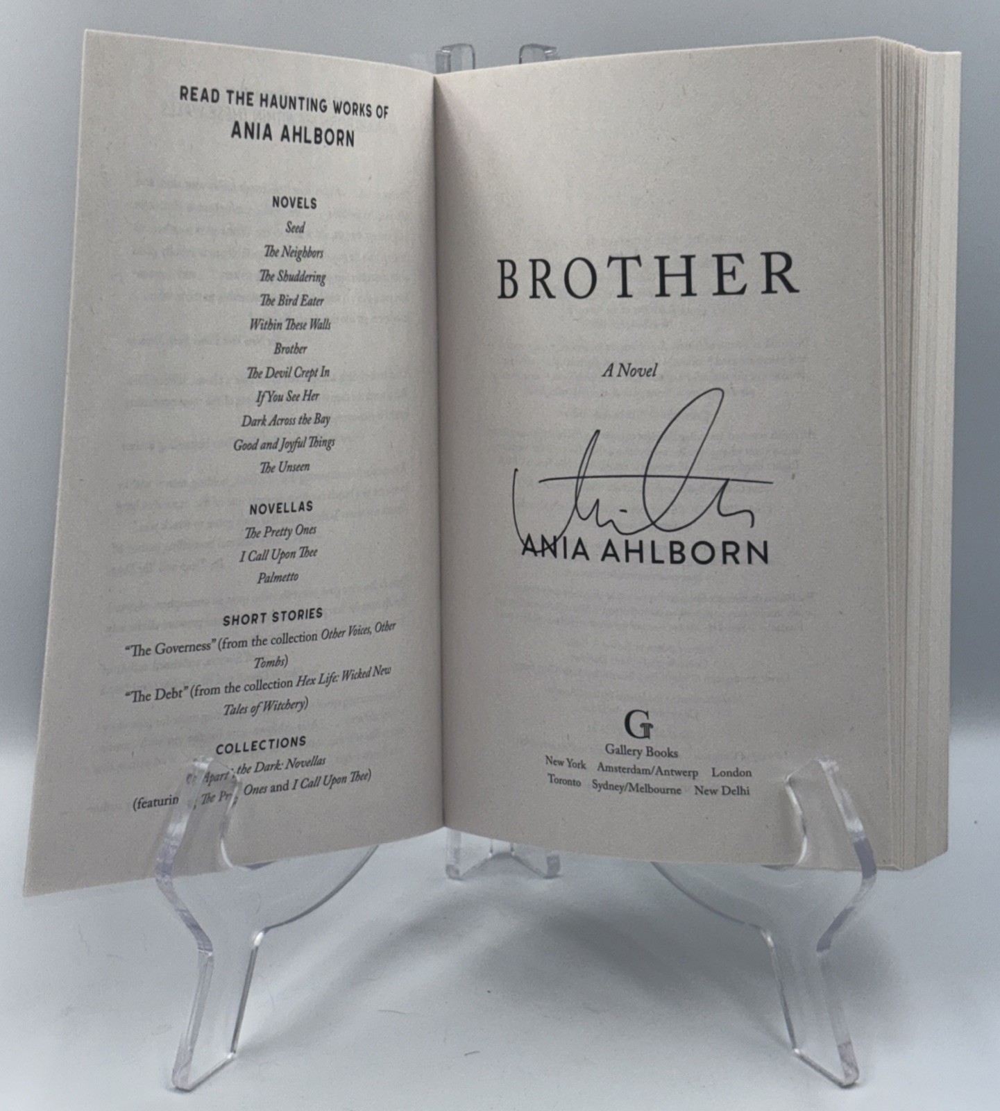 ANIA AHLBORN BROTHER SIGNED AUTOGRAPHED PAPERBACK BOOK HORROR #3