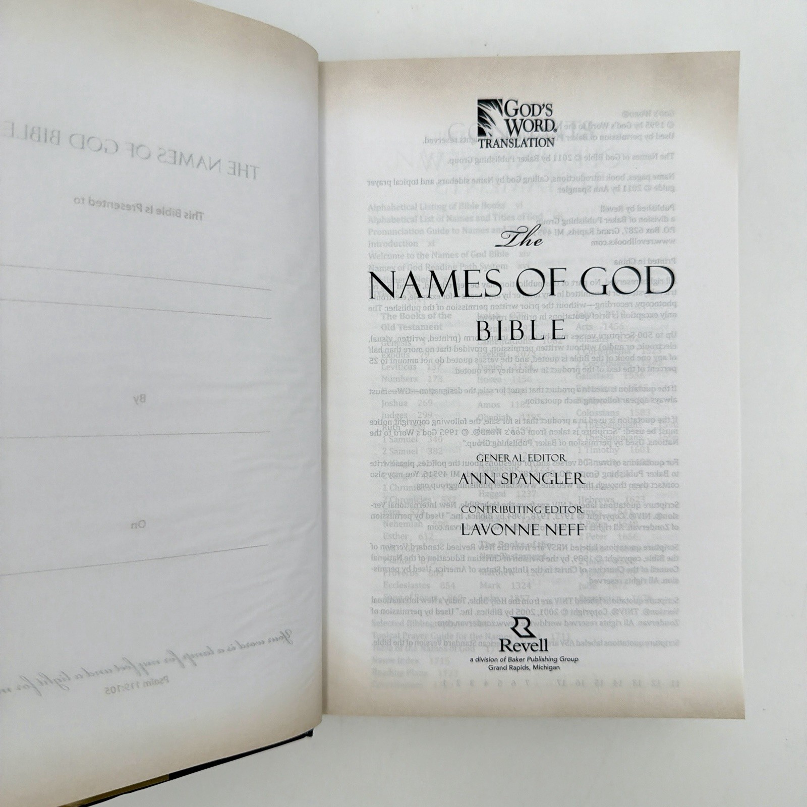 Names of God Bible by Ann Spangler (2011, Hardcover) – RARE