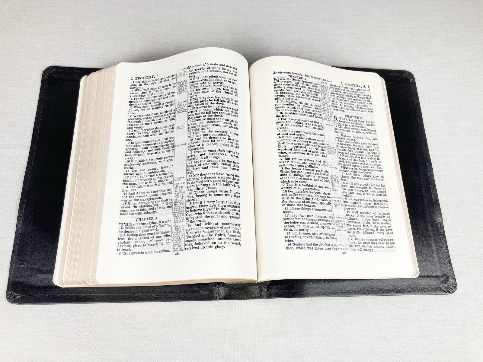 WORLD PUBLISHERS LOOSE LEAF KJV HOLY BIBLE CENTER COLUMN BONDED LEATHER RARE HTF