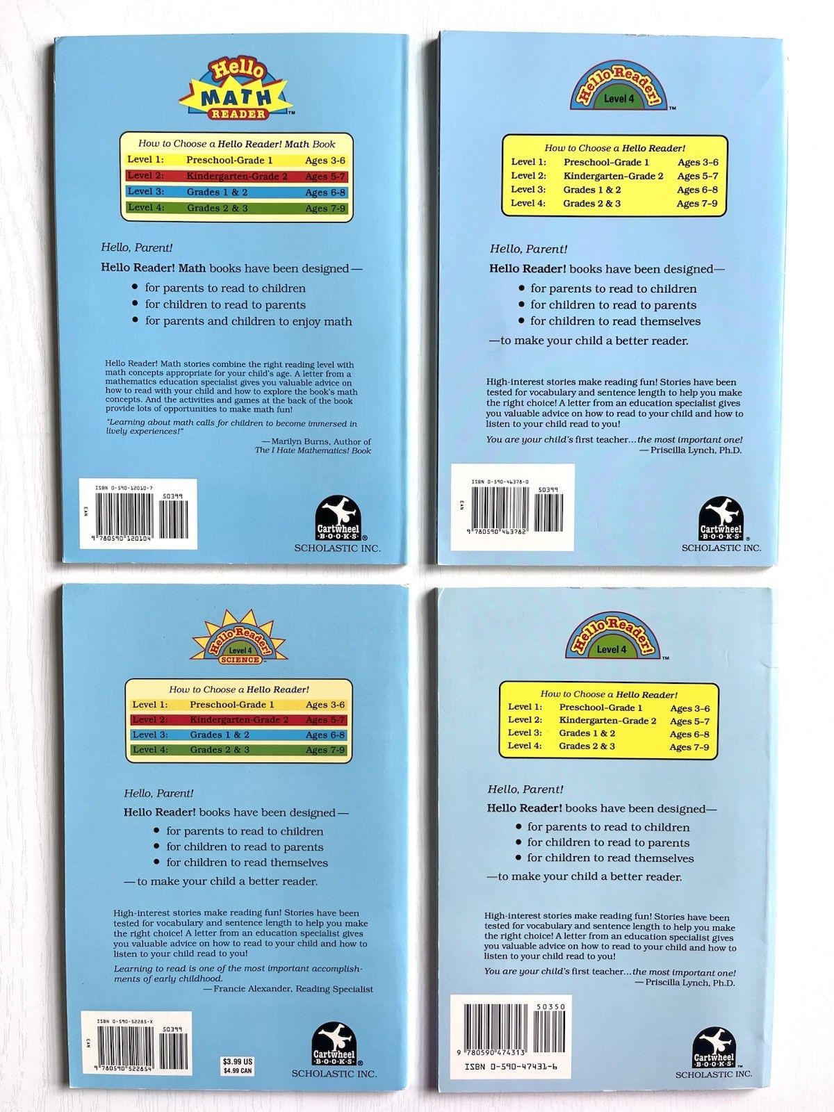 VTG Scholastic Early Learning Level 4 Reading, Grades 2 & 3 Book Lot, Set of 4