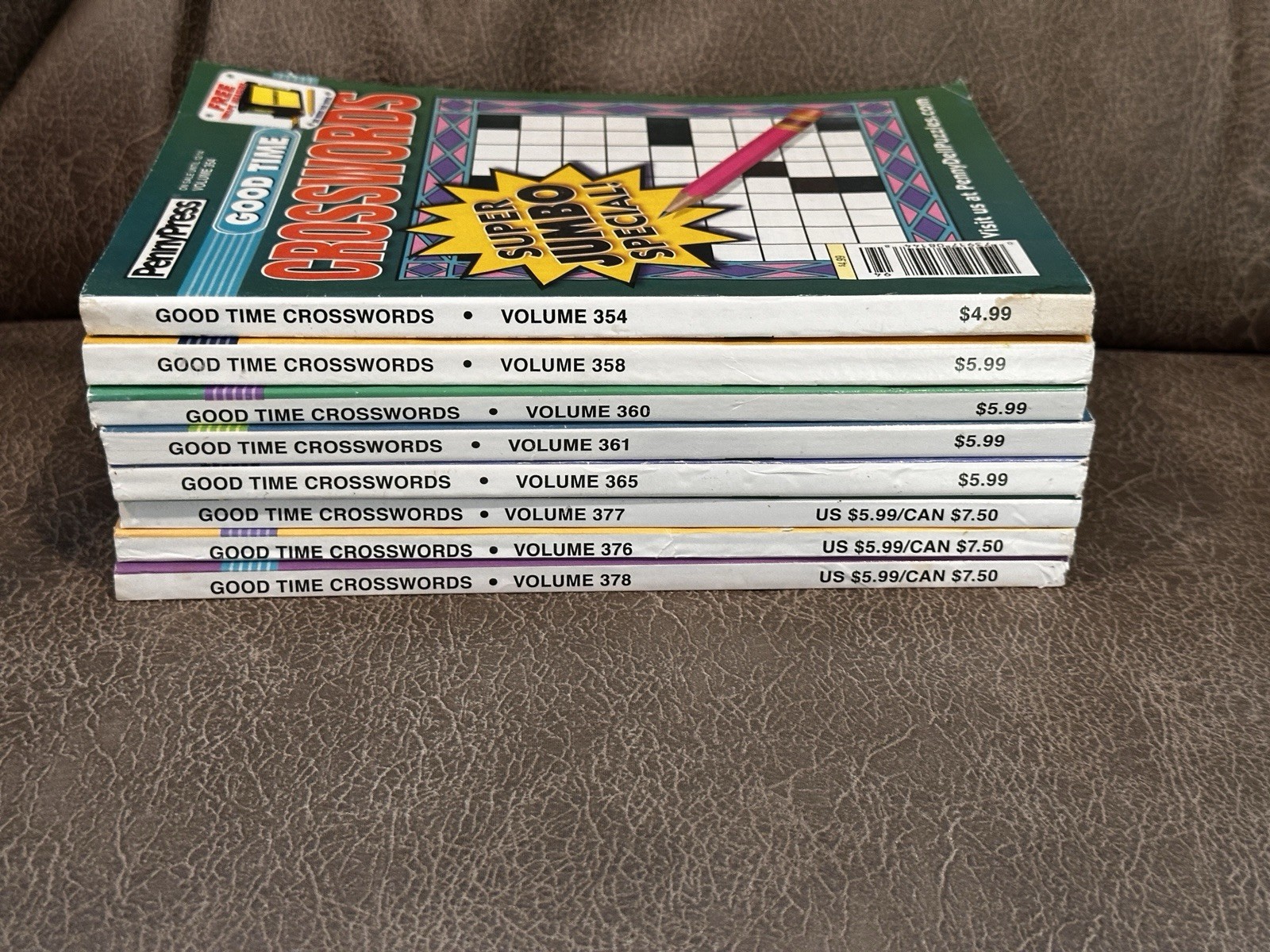 Lot of 10 All Easy Dell Penny Press ALL EASY Crossword Puzzle Books UNSORTED