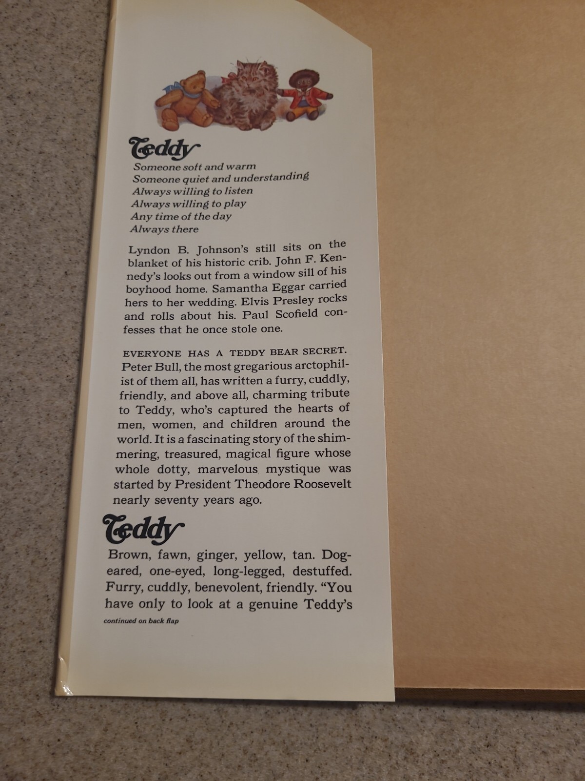 The Teddy Bear Book, Peter Bull, Ltdd. #9199, Hardcover/ Slip Case Very Good
