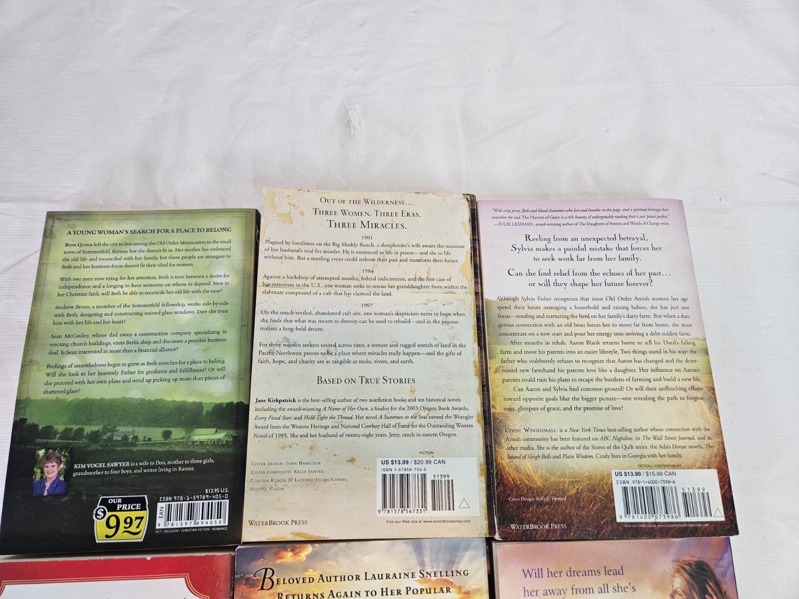 Lauraine Snelling Woodsmall Books Amish Romance PB Lot 9 Misc Authors