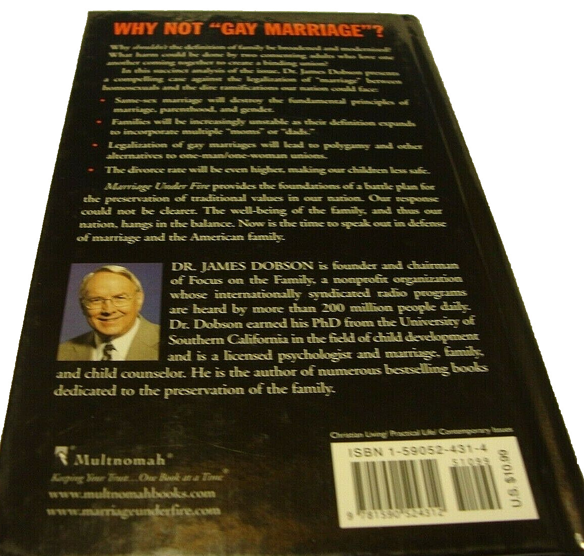 ‘Marriage Under Fire: Why We Must Win This Battle’ By Dr. James Dobson U4/L27