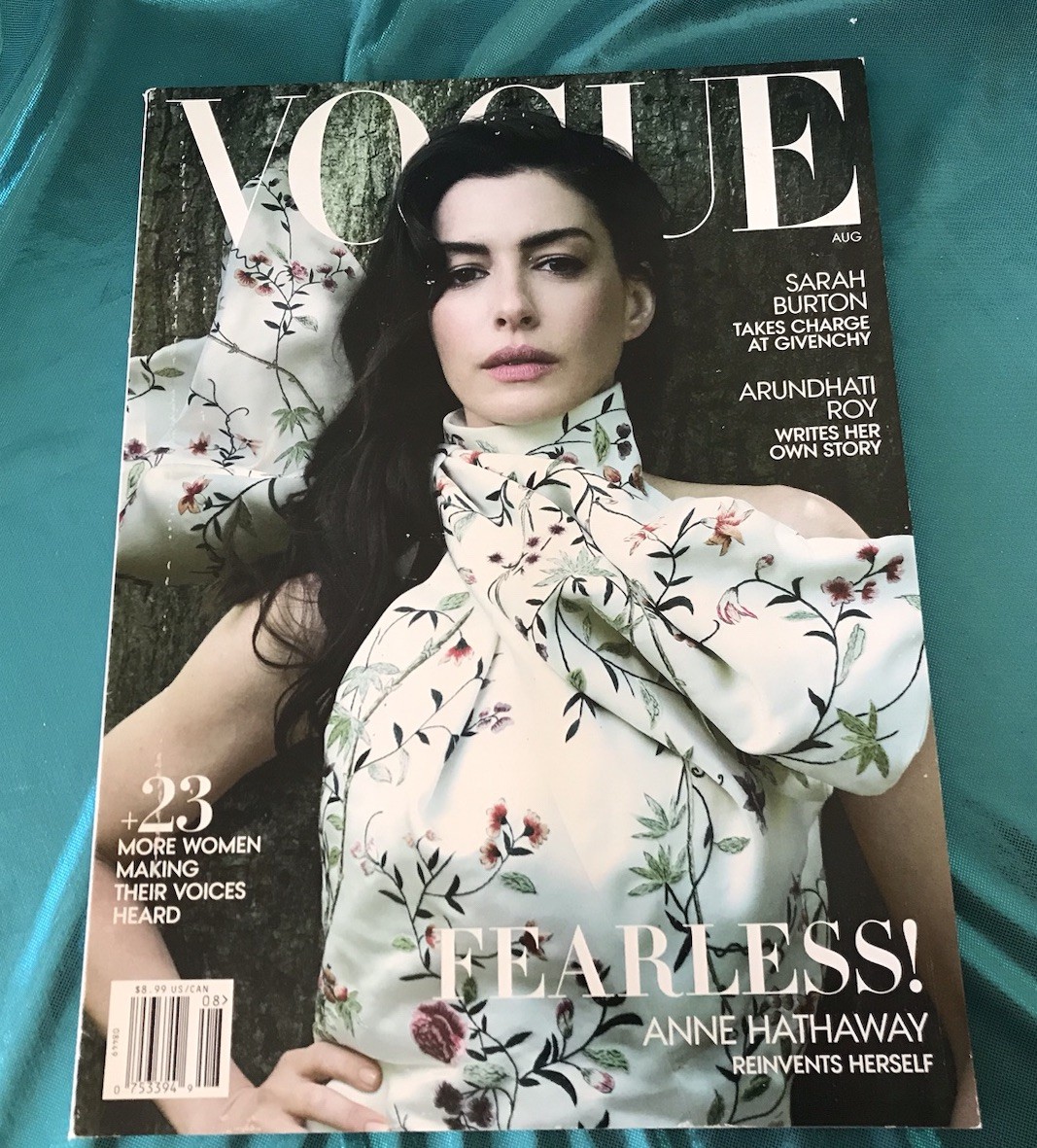 Vogue Magazine August 2025 ~ Anne Hathaway Fearless ~Sarah Burton~ Arundhati Roy