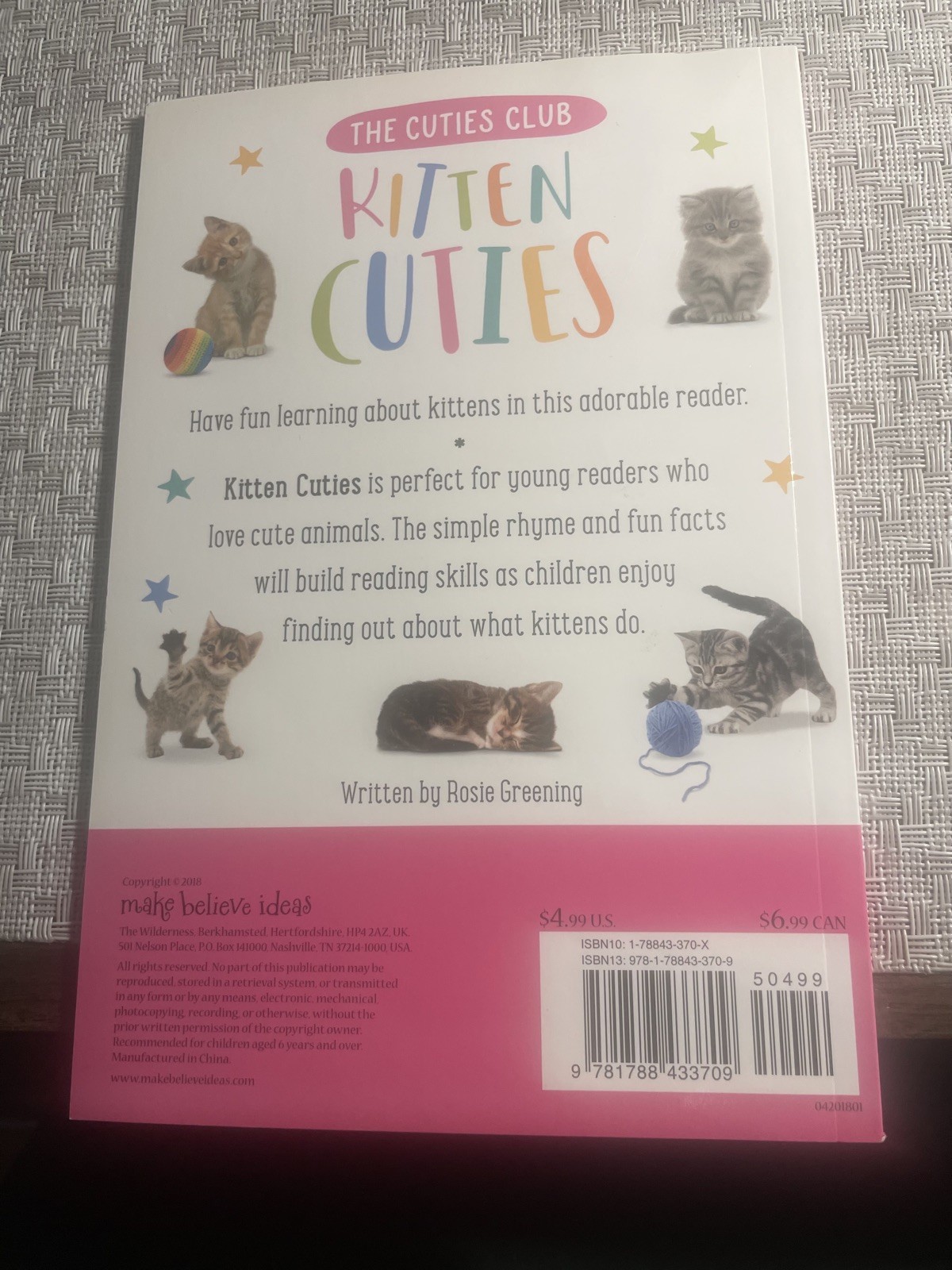 Rosie Greening, The Cuties Club:Kitten Cuties with necklace, like new