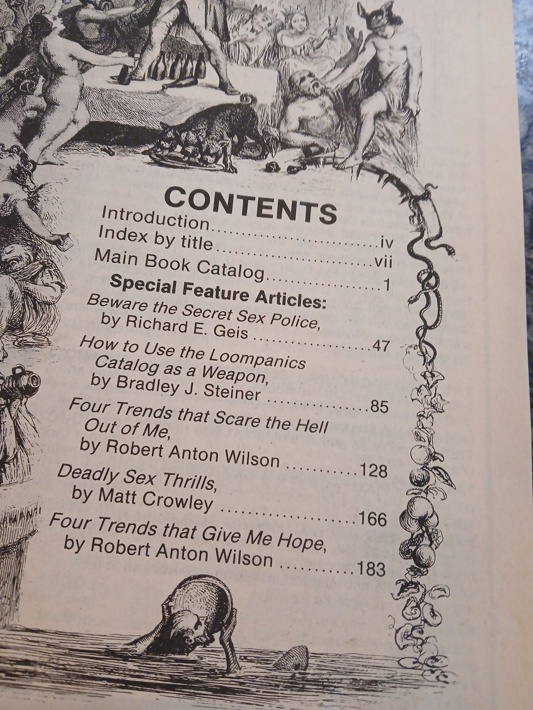 ROBERT ANTON WILSON Two articles in LOOMPANICS Unlimited book catalog 1989 VG