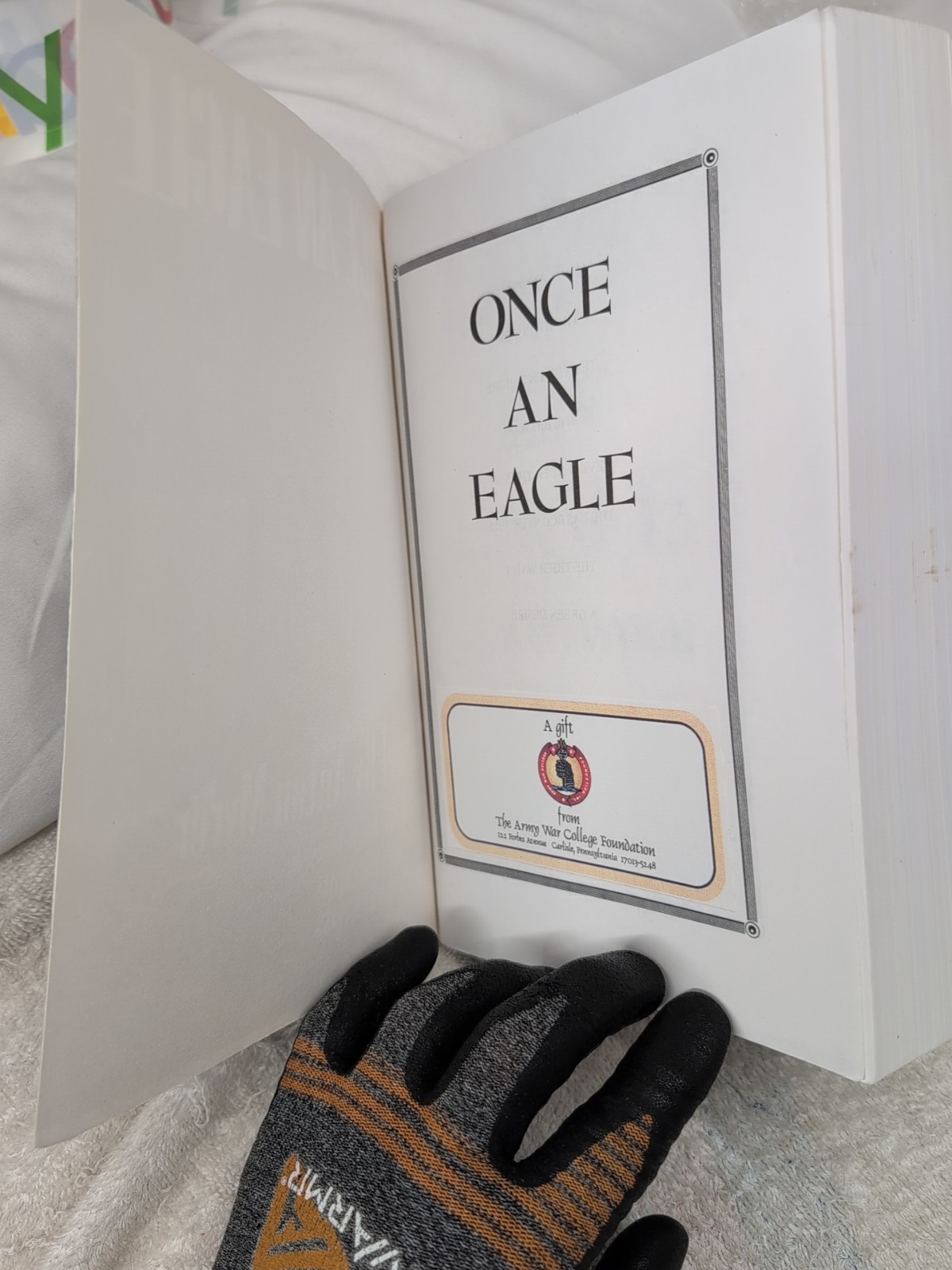 ONCE AN EAGLE Anton Myrer ~ GIFTED from the Army War College Foundation ~ Rare!!