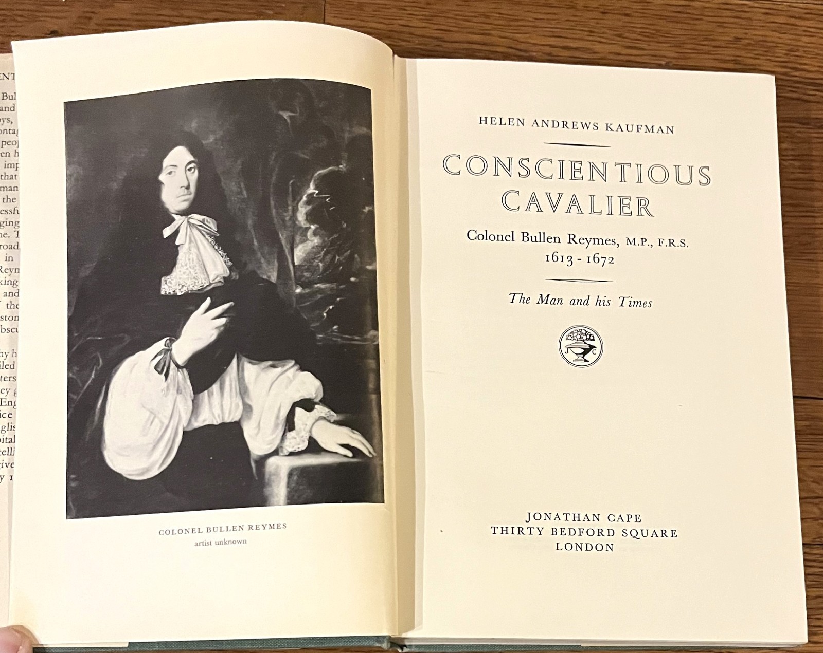 CONSCIENTIOUS CAVALIER-Helen A. Kaufman-COLONEL BULLEN REYMES-1st SUPERB HC DJ!
