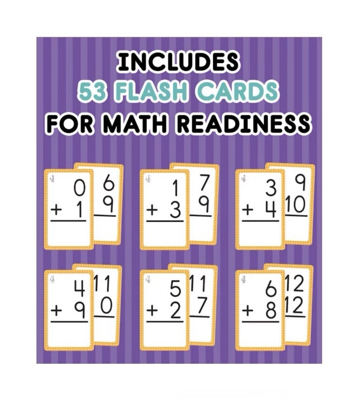Brighter Child Addition 0 to 12 Flash Cards, 54 Cards ~ Grades 1-3 / Age 6+ NEW