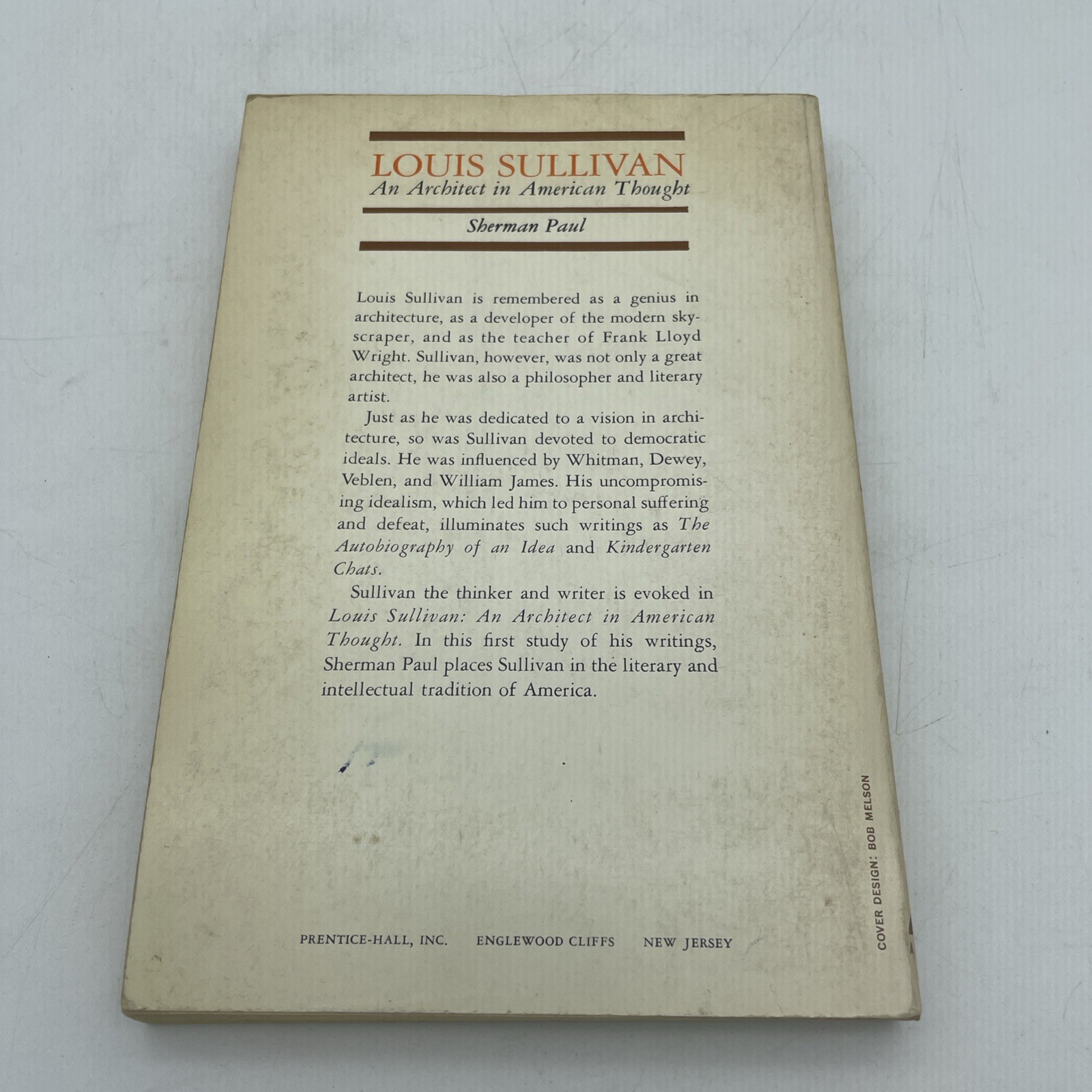 Louis Sullivan A Spectrum Book 1962 By Sherman Paul