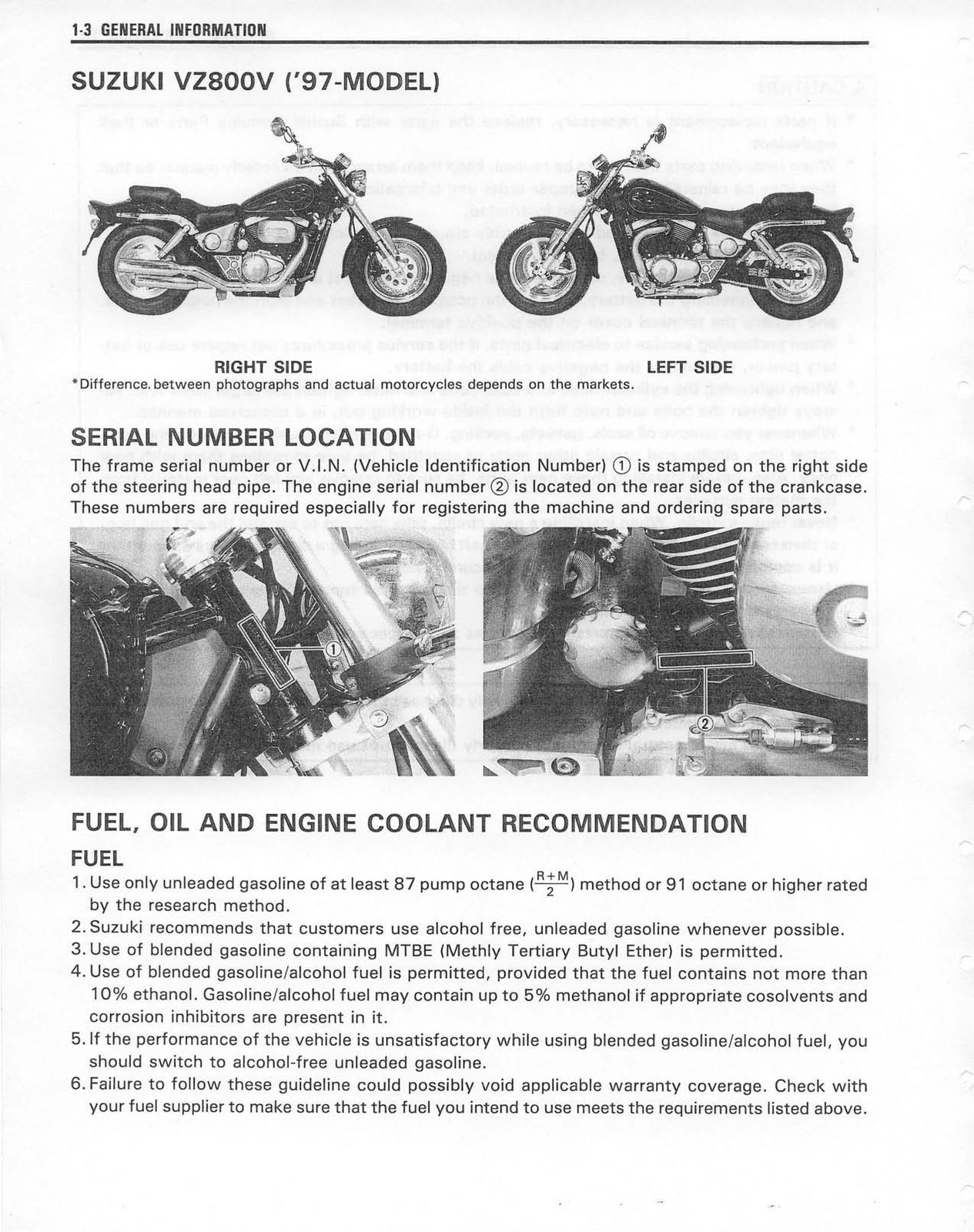 SUZUKI VZ800 Marauder Motorcycle Service Manual 1998-2004 – WIRE BOUND – COVERS