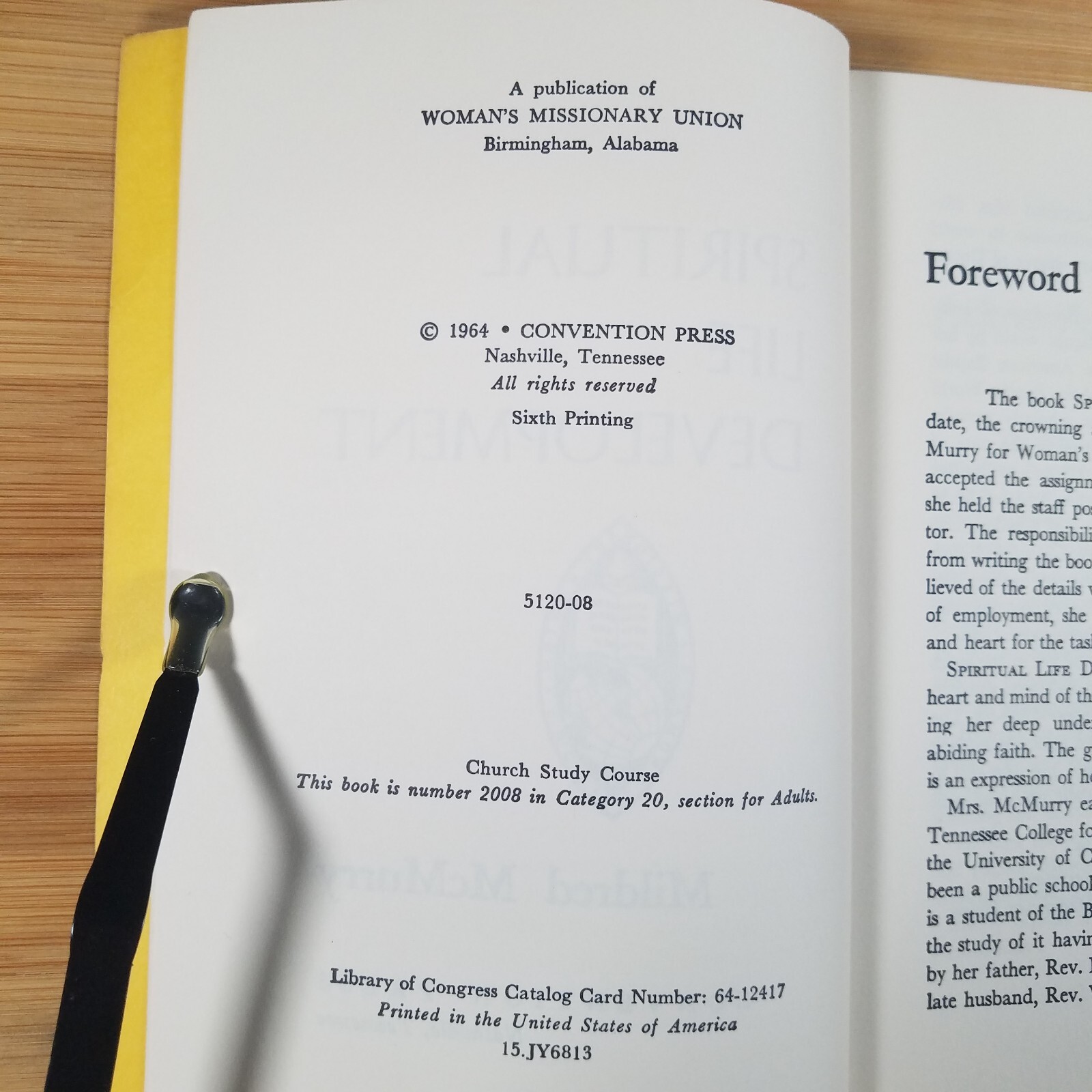 Spiritual Life Development – 1962 Trade Paperback by Mildred McMurry