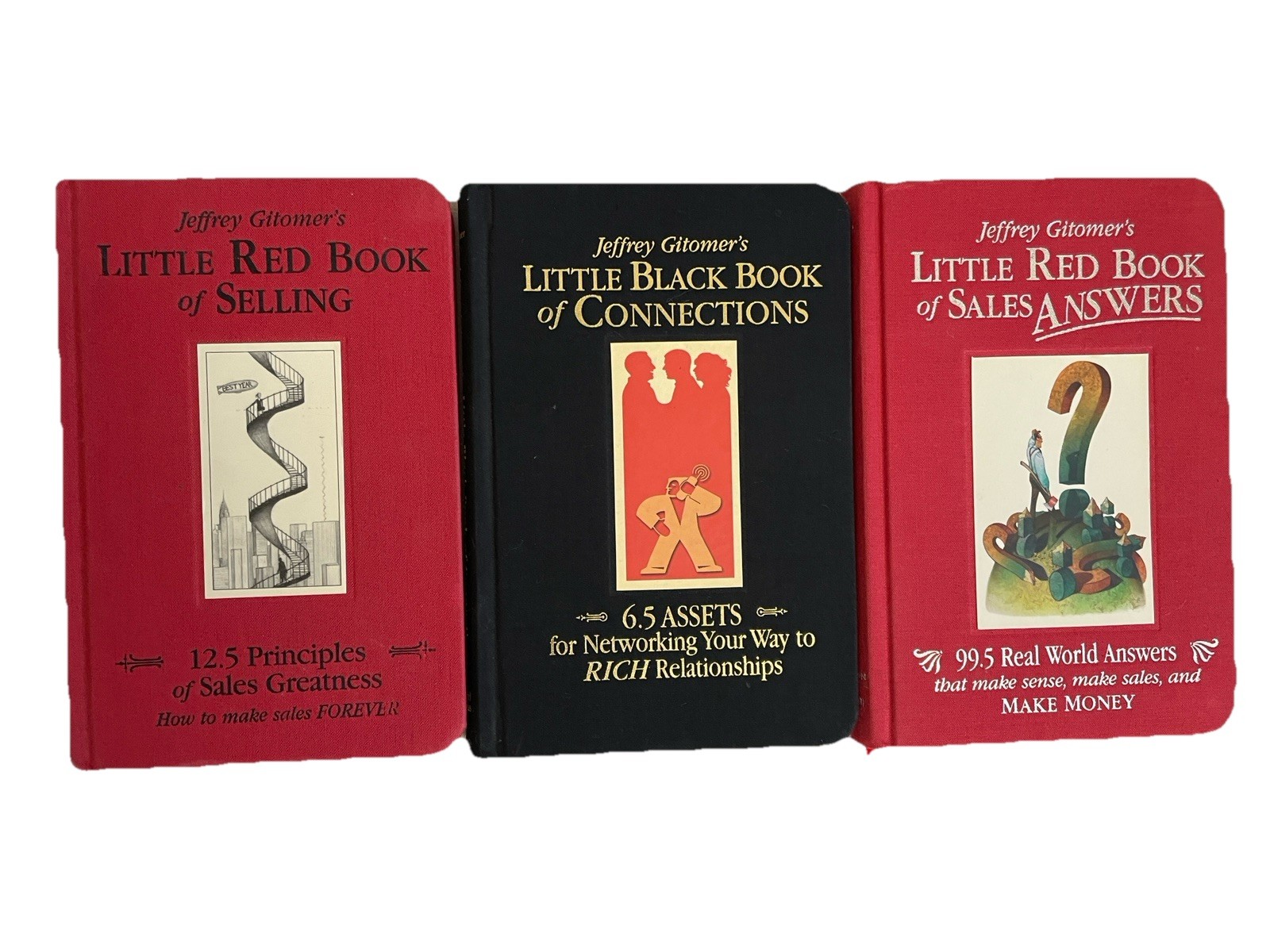 Lot Of 3 Jeffrey Gitomer’s Little Books- Sales Answers, Selling, Connections