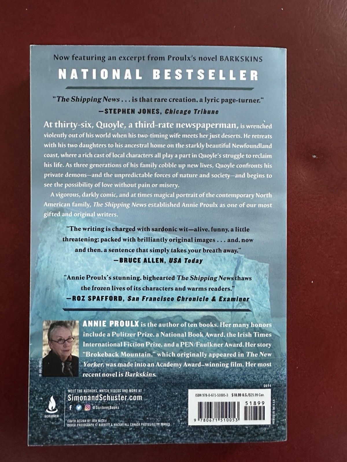 The Shipping News Annie Proulx Paperback 2003 Scribner Pulitzer Winner