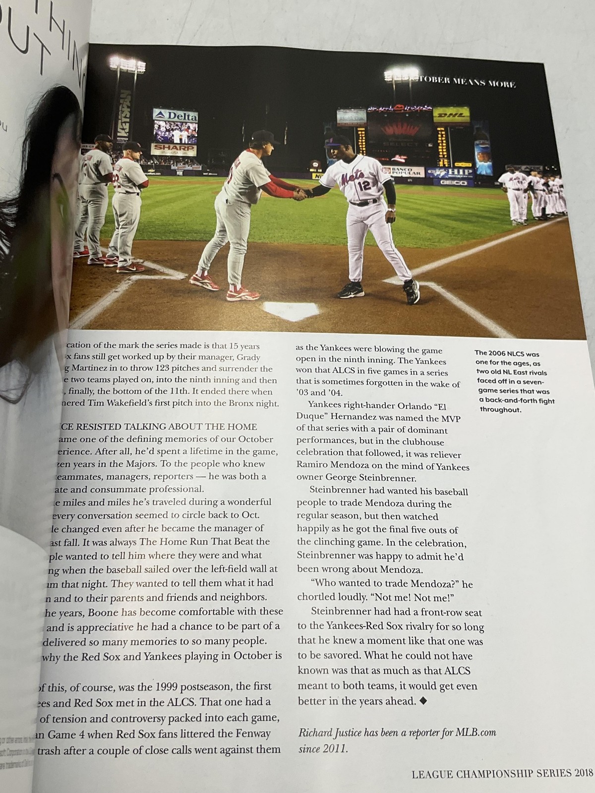 Major League Baseball Official Program: NLCS 2018 Richard Justice MLB Blue PB