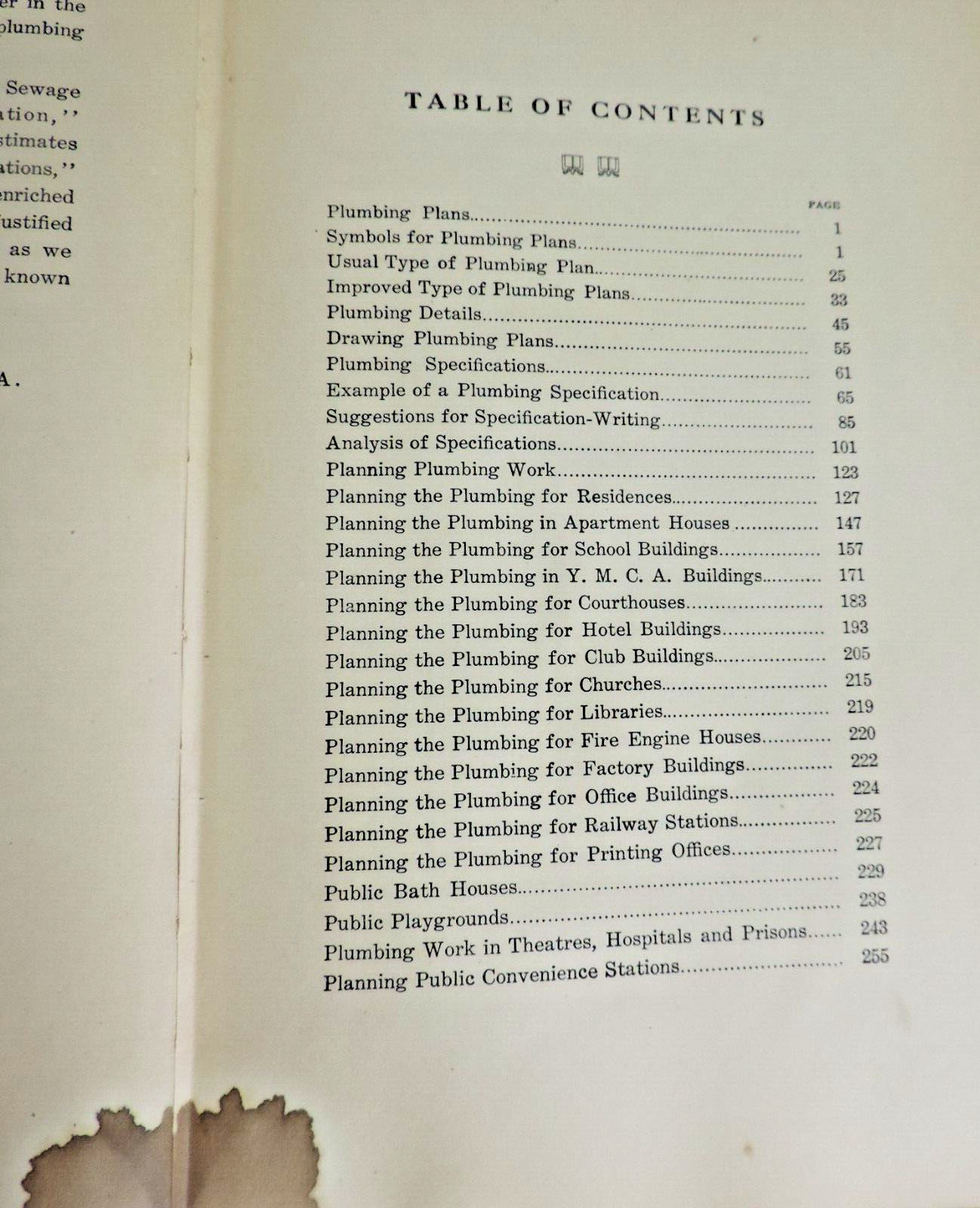 1910 Plumbing Plans and Specifications by J.J. Cosgrove HC