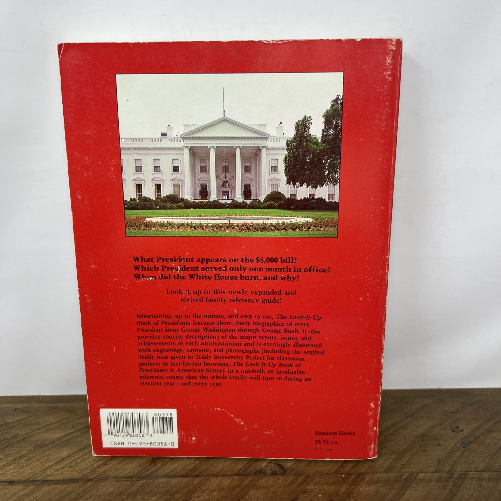 The Look-It-Up Book of Presidents Wyatt Blassingame 1990 Paperback Illustrated