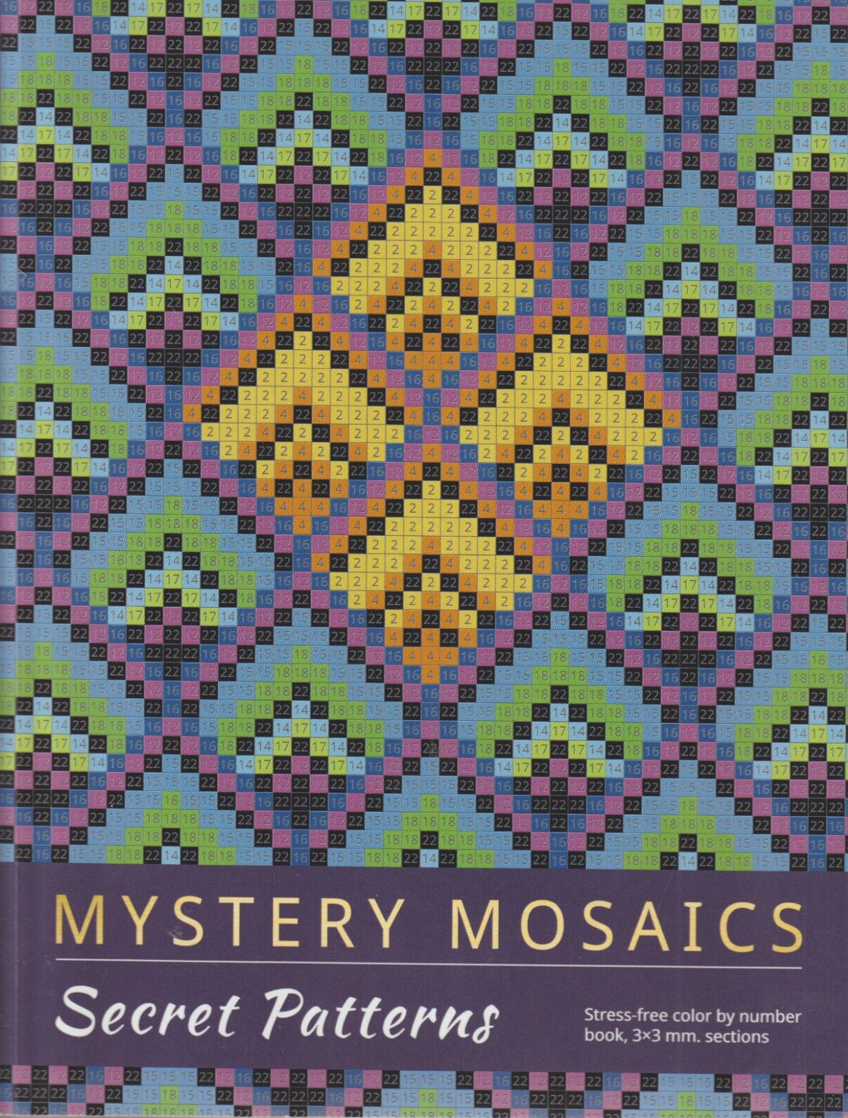Mystery Mosaics, Secret Patterns, color by number, used, 60 pages