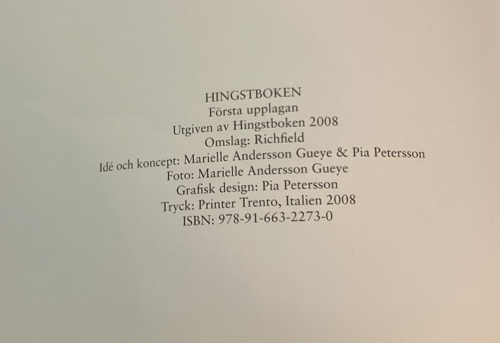 Swedish Horse Book Hingstboken: Hingstar i Svensk Varmblodsavel 2009 Hardcover