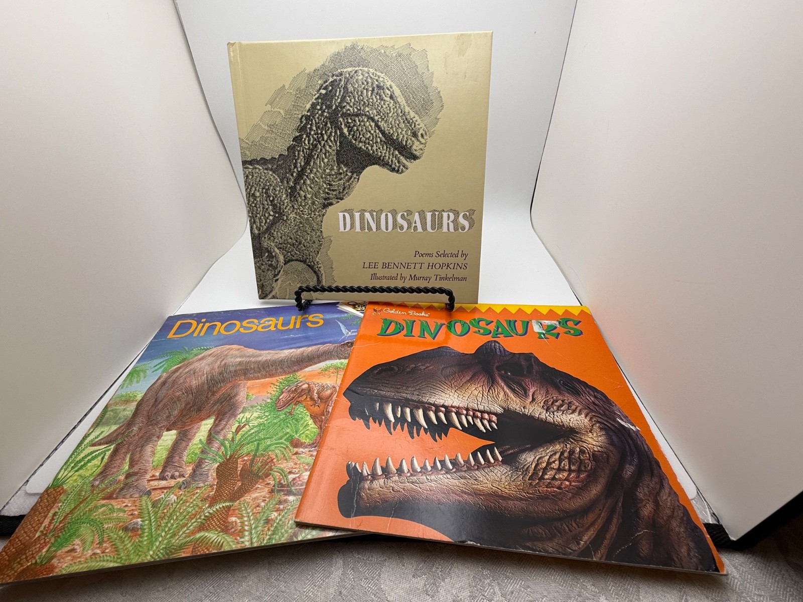 Vintage Dinosaur Book Lot Poetry Lee Bennett Hopkins Golden Book Peter Zallinger