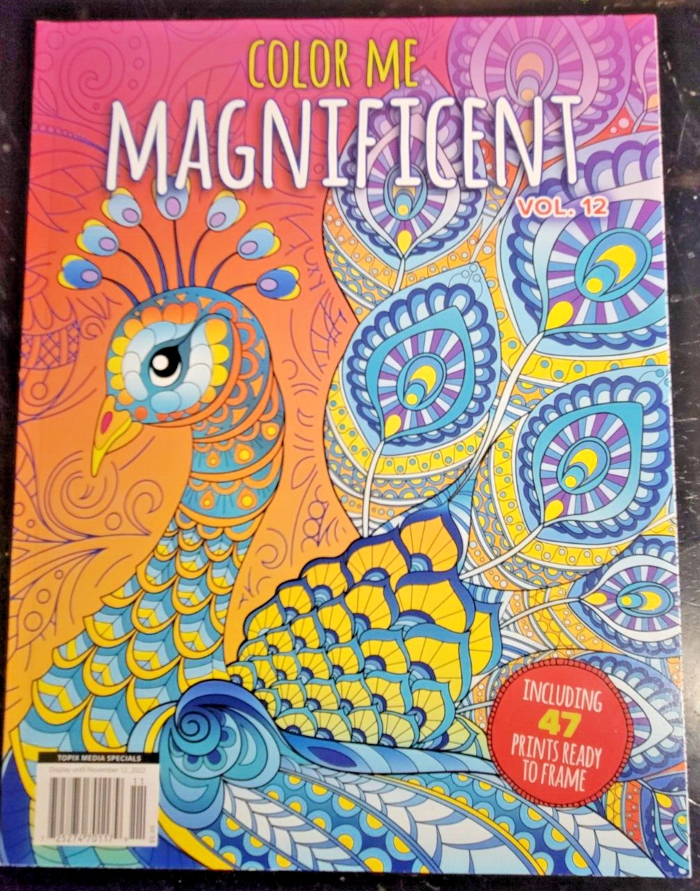COLOR ME MAGNIFICENT Vol 12 Adult Coloring Book With 47 Prints Ready To Frame