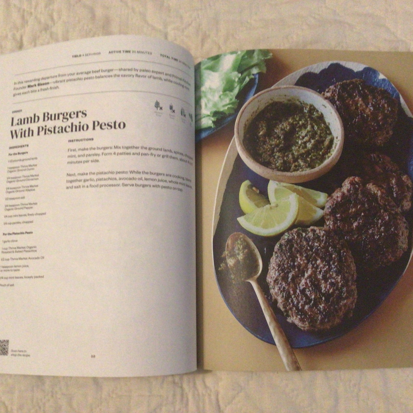 Thrive Market Healthy Living Made Easy Cookbook New 60 Recipes, PB 2021