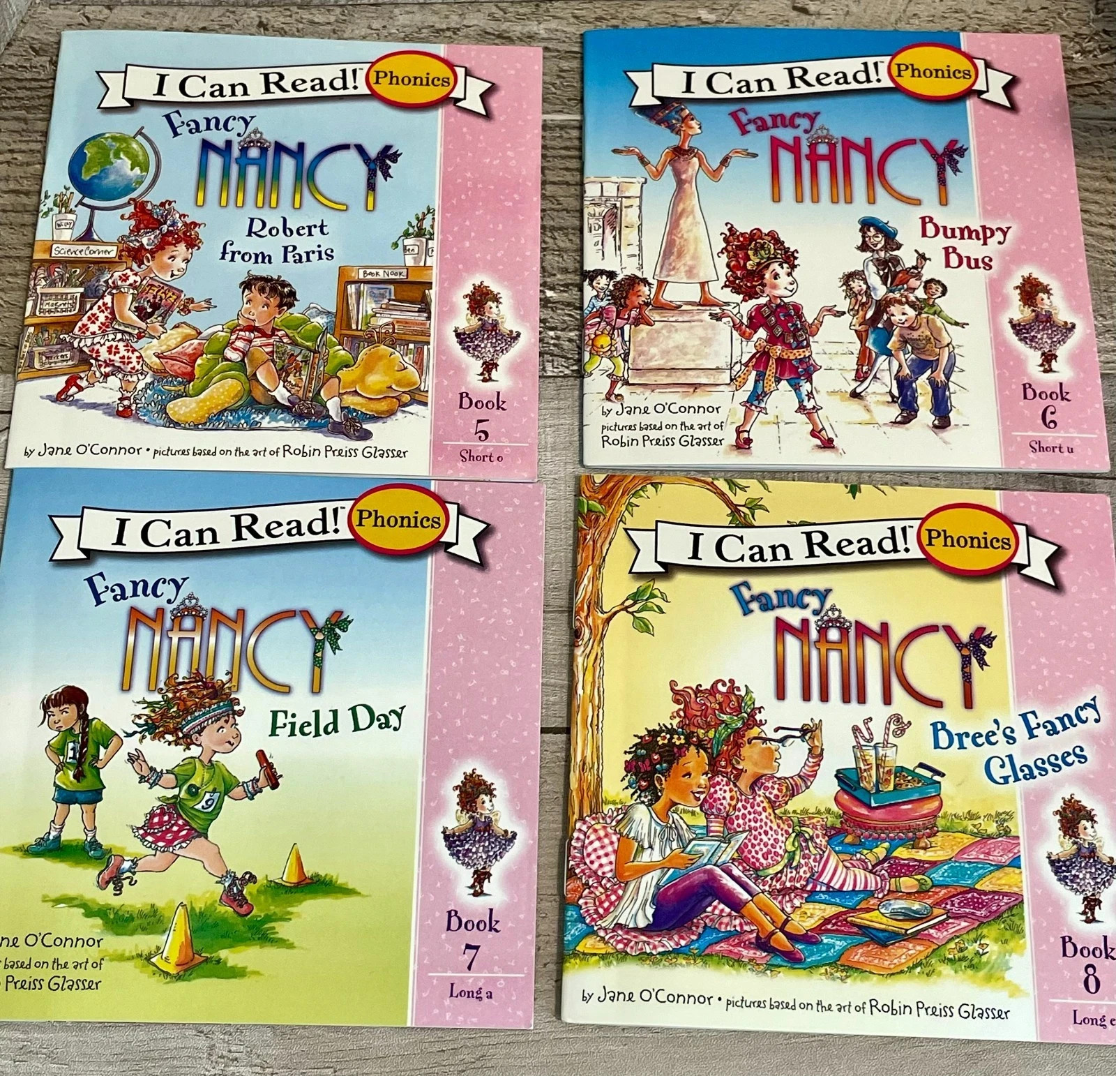 I Can Read Phonics with Fancy Nancy – 12 Books Long & Short Vowels Plus Bookmark