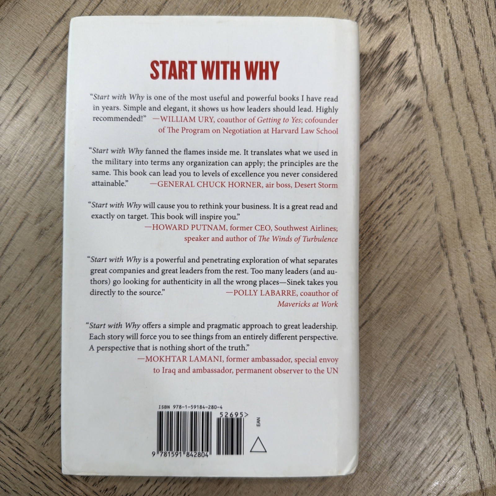 Start With Why Simon Sinek Hardcover Leadership Business Book Bestseller