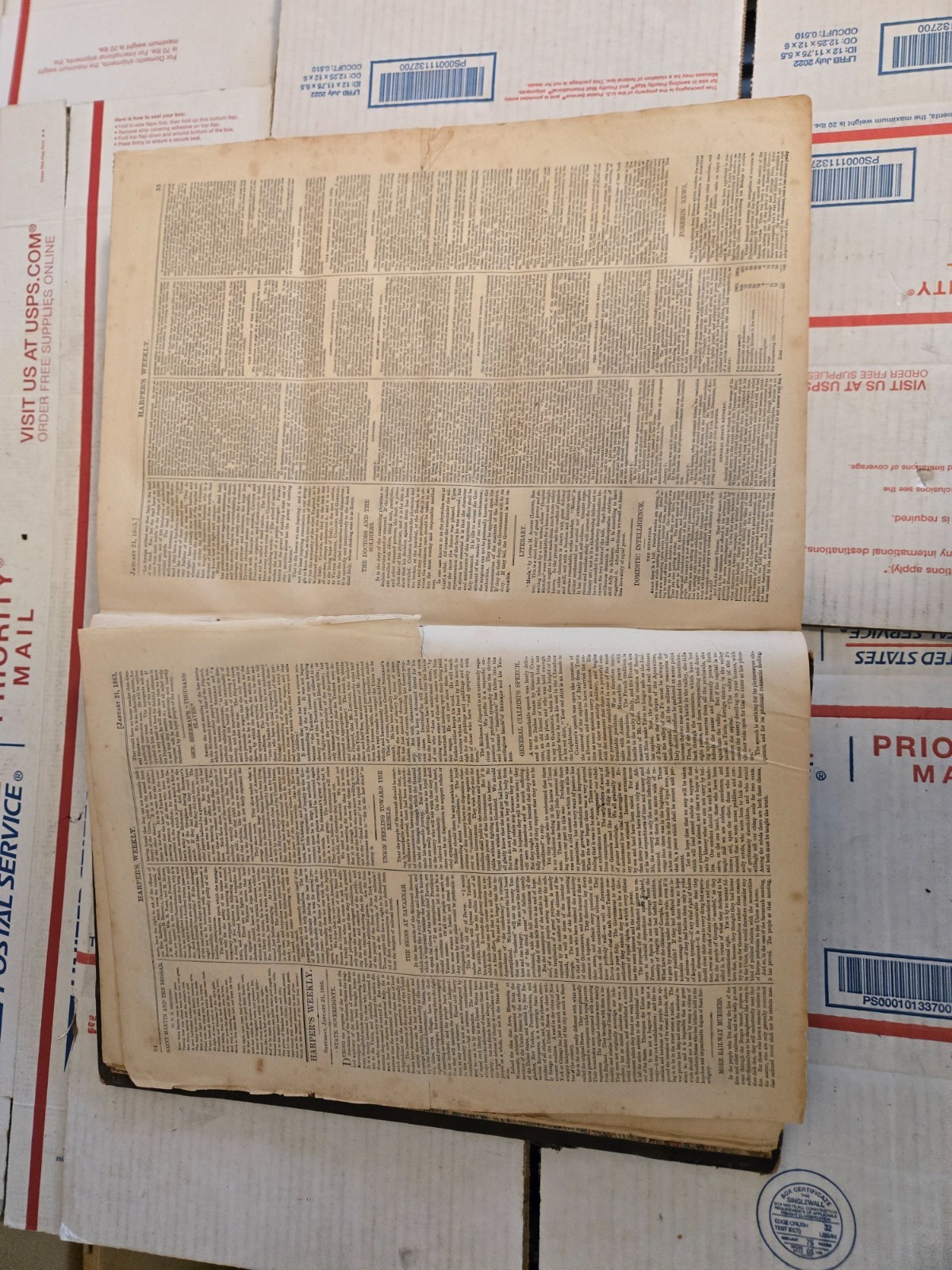 Harpers Weekly Journal of Civilization 1865 volume IX full year bound volume