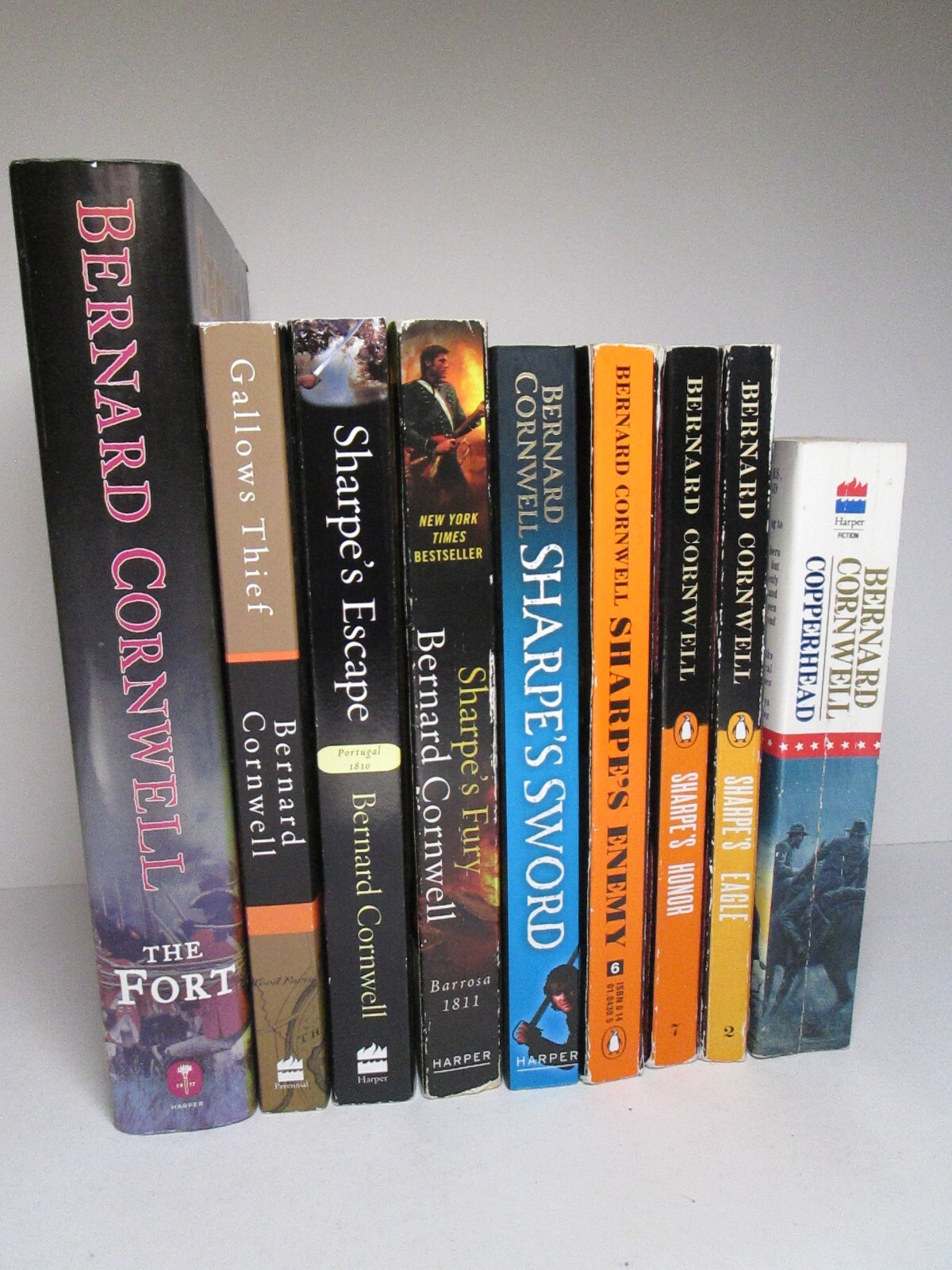 BERNARD CORNWELL Book Lot Sharpe’s Series Fury Eagle Honor Enemy Fort Copperhead