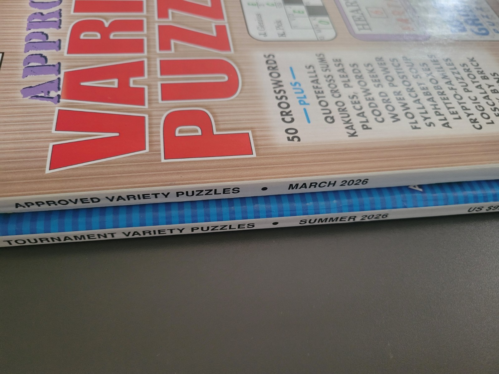 Lot of 2 Penny Press Variety Puzzle Books – Tournament & Approved – Fun For All