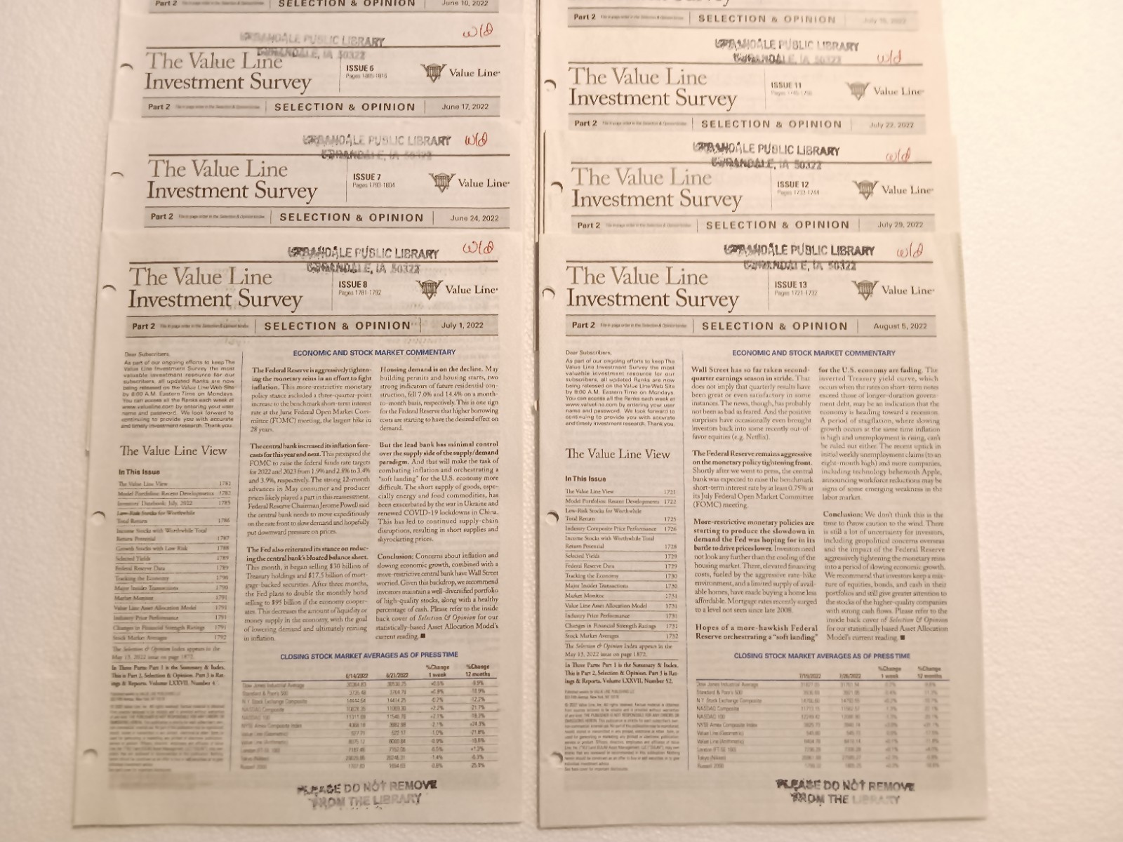 The Value Line Investment Survey Selection And Opinion June 3, 2022 Aug 5, 2022