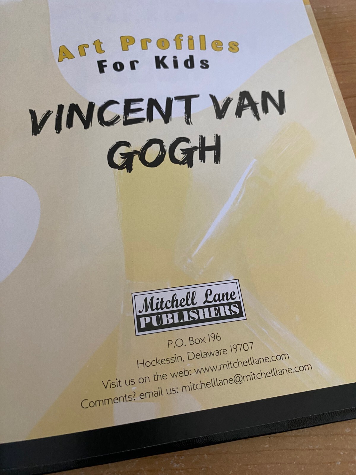 Art Profiles For Kids Ser.: Vincent Van Gogh, Jim Whiting 2008 Library VERY GOOD