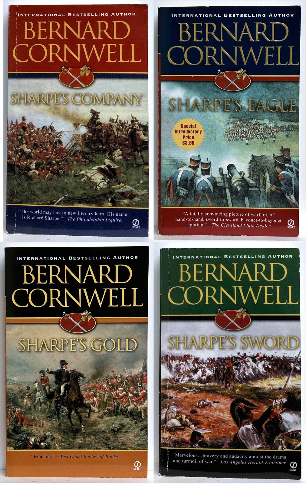 Bernard Cornwell SHARPE’S lot of 4 mm paperback COMPANY GOLD SWORD EAGLE
