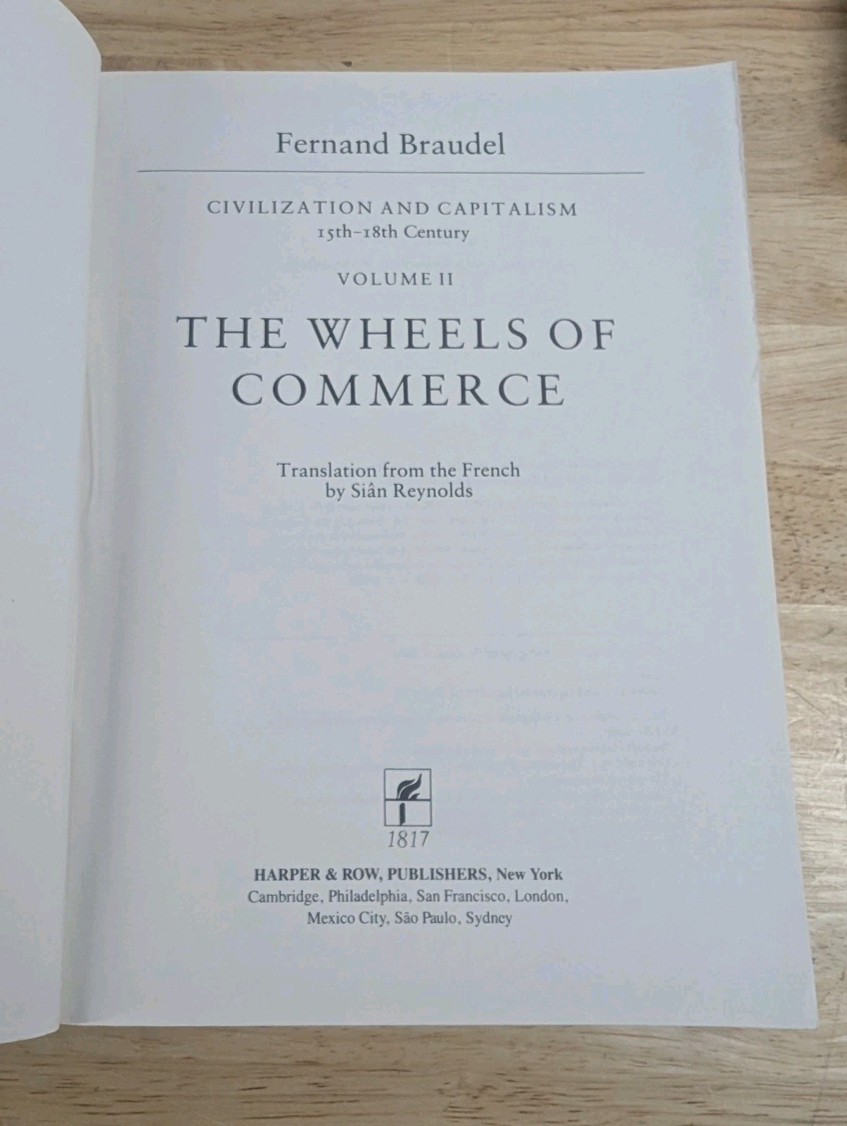 CIVILIZATION & CAPITALISM 15th-18th Century Set of 3 by Fernand Braudel Softback