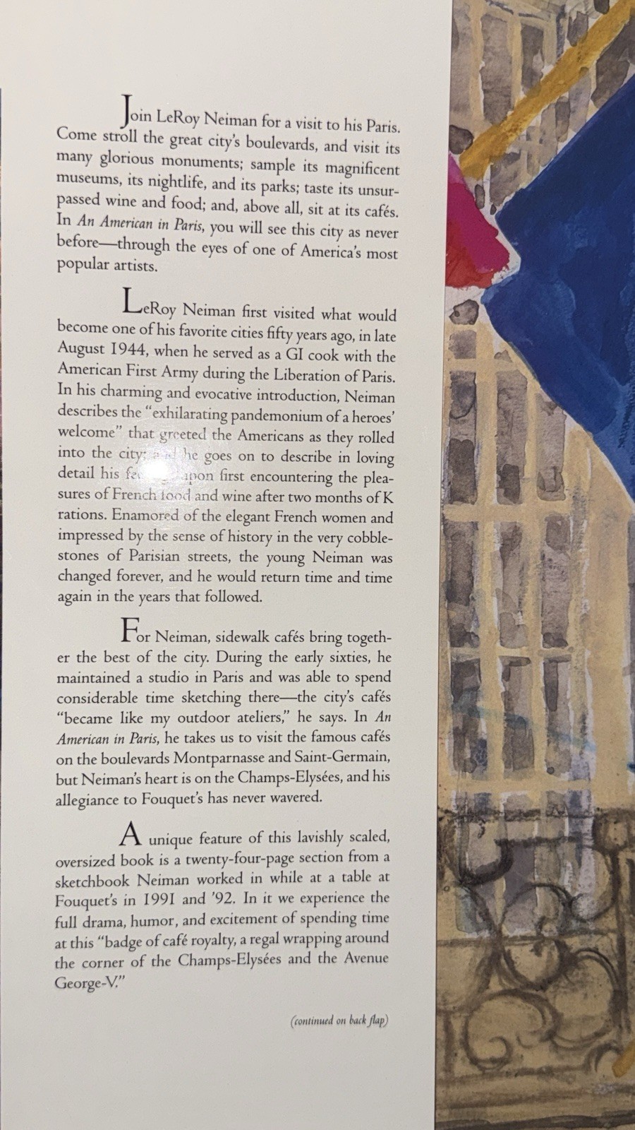 1994 LEROY NEIMAN AN AMERICAN IN PARIS HARDCOVER BOOK – GREAT PRINTS – I 1415