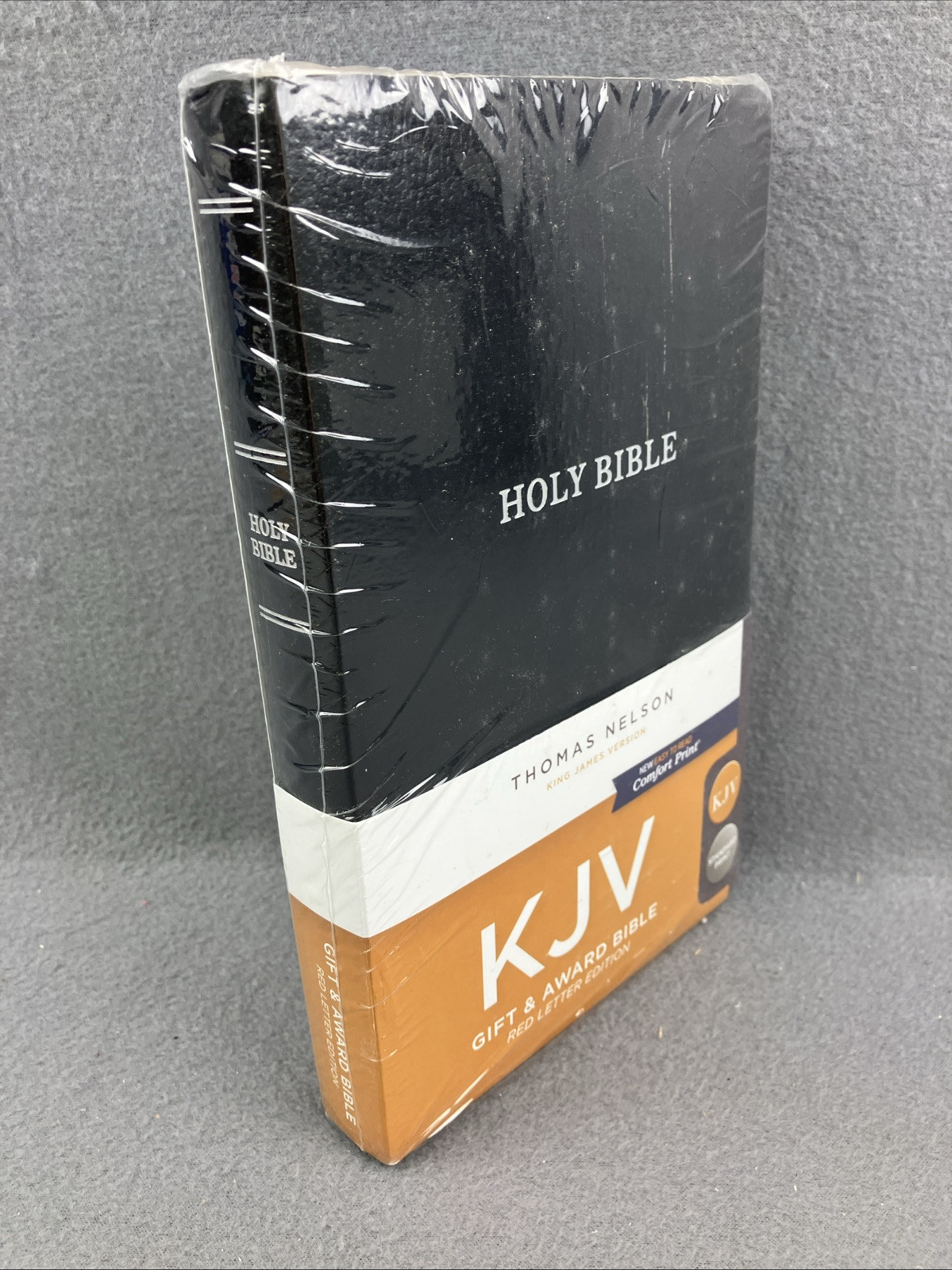 KJV Holy Bible: Gift and Award, Black Leather-Look, Red Letter, Comf (Paperback)